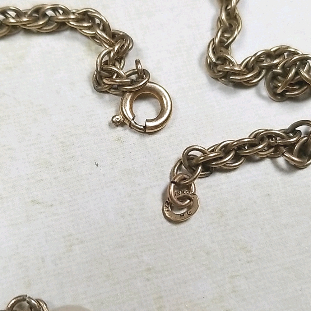 Vintage 12K Gold Filled Pink Quartz Majorca Pearl Necklace - Picture 8 of 11